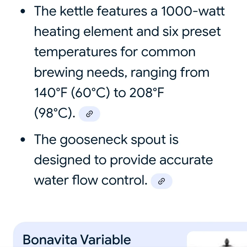 Bonavita Interurban 1.0L  Stainless Steel Variable Temperature Kettle